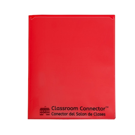 C-Line Products Classroom Connector MultiPocket SchooltoHome Portfolio, Red, 15PK 32304
